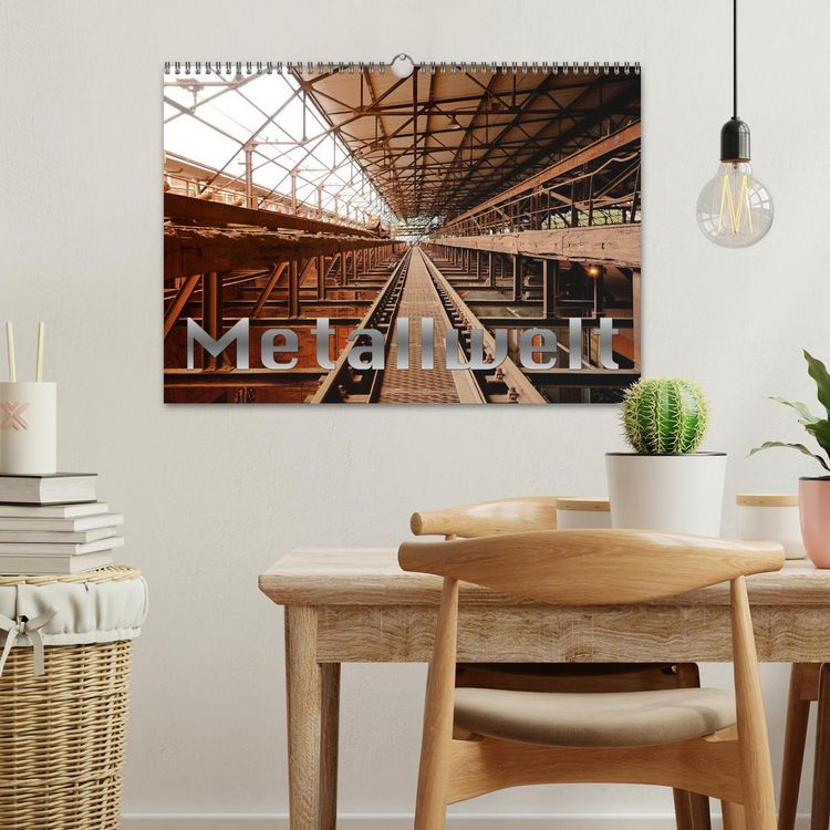 Produktbild: Metallwelt (Wandkalender 2027 DIN A3 quer), CALVENDO Monatskalender