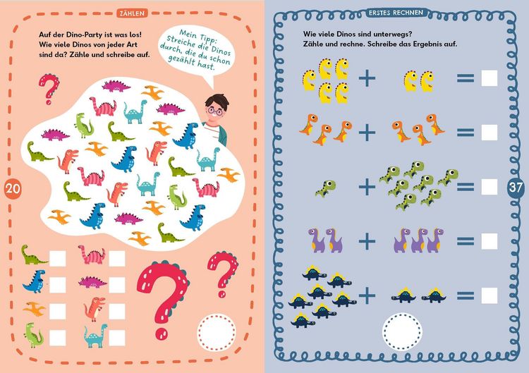 Produktbild: Rechenr&auml;tsel f&uuml;r mutige Kinder - Wilde Welt der Dinos - ab 6 Jahren