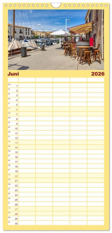 Produktbild: Familienplaner 2026 - Marseillan - Schmuckst&uuml;ck am Bassin de Thau mit 5 Spalten (Wandkalender, 21 x 45 cm) CALVENDO