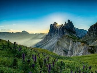 Produktbild: CALVENDO Puzzle Sonnenaufgang am Seceda, St. Ulrich | 1000 Teile Lege-Gr&ouml;&szlig;e 64x48cm Foto-Puzzle f&uuml;r gl&uuml;ckliche Stunden