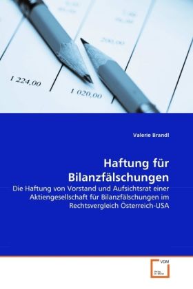 Produktbild: Brandl, V: Haftung f&uuml;r Bilanzf&auml;lschungen