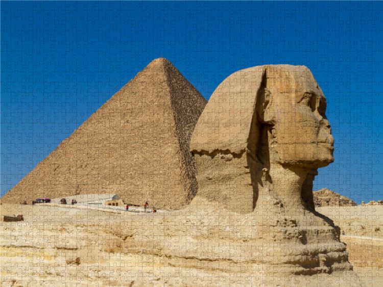 Produktbild: CALVENDO Puzzle Die Pyramiden von Gize | 1000 Teile Lege-Gr&ouml;&szlig;e 64 &times; 48 cm Foto-Puzzle f&uuml;r gl&uuml;ckliche Stunden