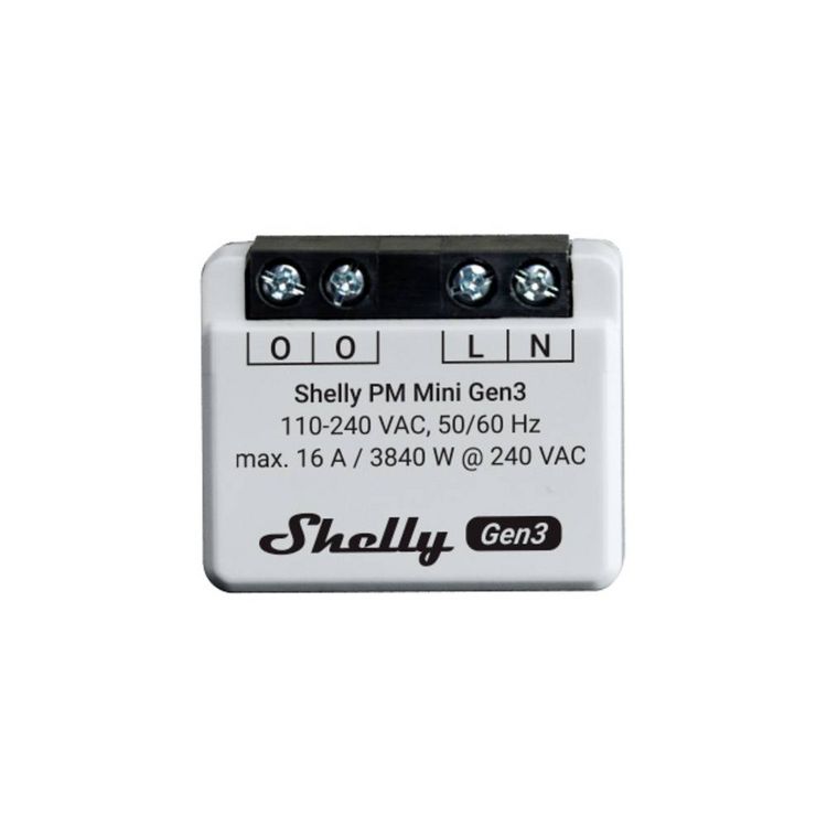 Produktbild: Shelly PM Mini Gen3 Schalt-Messaktor Wi-Fi, Bluetooth