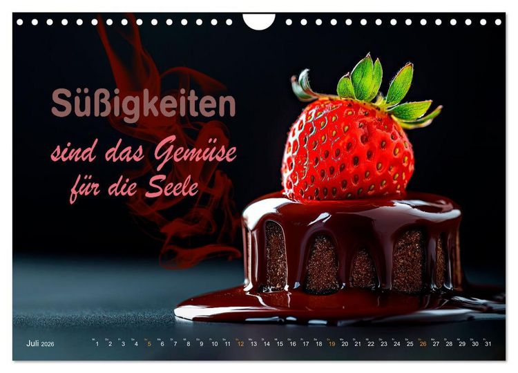 Produktbild: Dessert - Liebe auf den ersten Biss (Wandkalender 2026 DIN A4 quer), CALVENDO Monatskalender