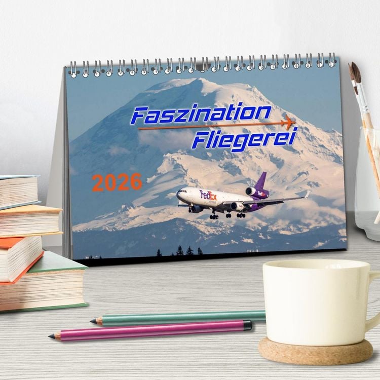 Produktbild: Faszination Fliegerei (Tischkalender 2026 DIN A5 quer), CALVENDO Monatskalender