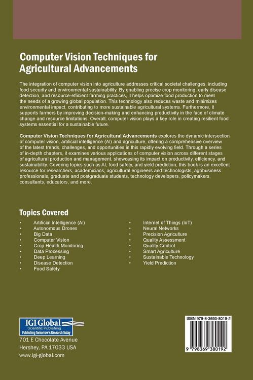 Produktbild: Computer Vision Techniques for Agricultural Advancements