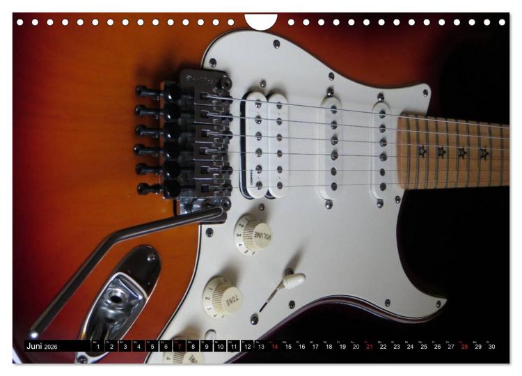 Produktbild: KULT GITARRE - Richie Sambora Stratocaster (Wandkalender 2026 DIN A4 quer), CALVENDO Monatskalender