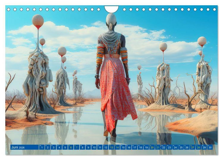 Produktbild: Surrealistische Bilder - Inspiriert von den Massai (Wandkalender 2026 DIN A4 quer), CALVENDO Monatskalender