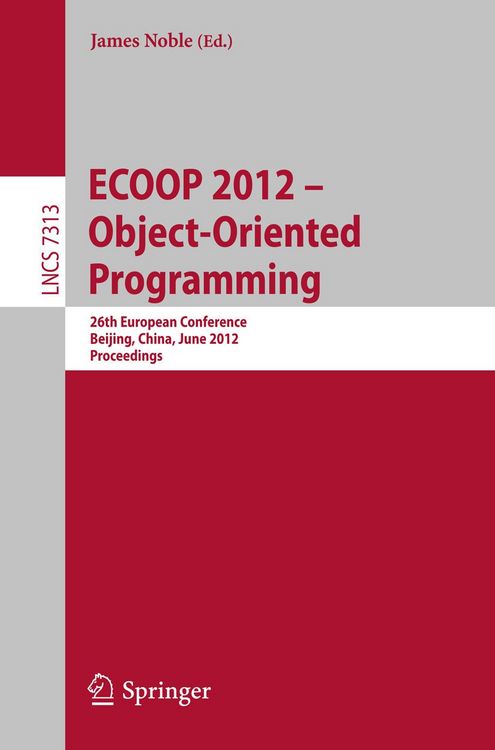 Produktbild: ECOOP 2012 -- Object-Oriented Programming
