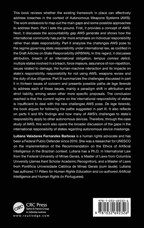 Produktbild: Autonomous Weapons Systems and the Responsibility of States