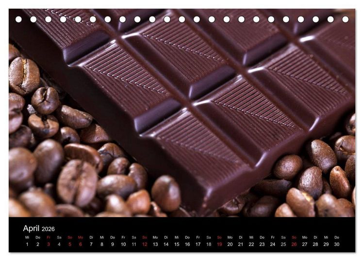 Produktbild: Kaffee & Schokolade (Tischkalender 2026 DIN A5 quer), CALVENDO Monatskalender