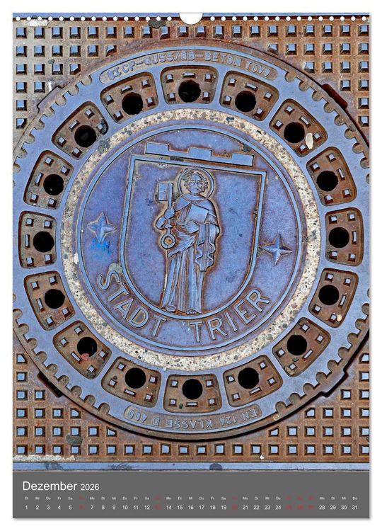 Produktbild: Gullydeckel (Wandkalender 2026 DIN A3 hoch), CALVENDO Monatskalender