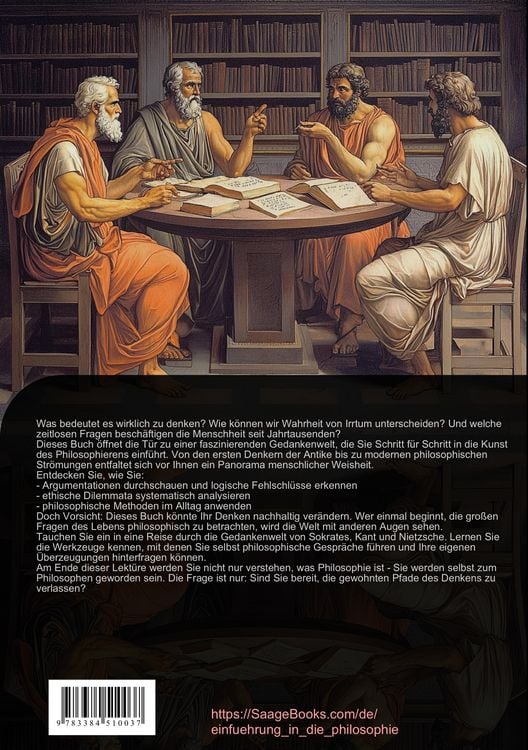 Produktbild: Philosophie f&uuml;r Anf&auml;nger: Grundkurs Philosophie und Einf&uuml;hrung in die Philosophie
