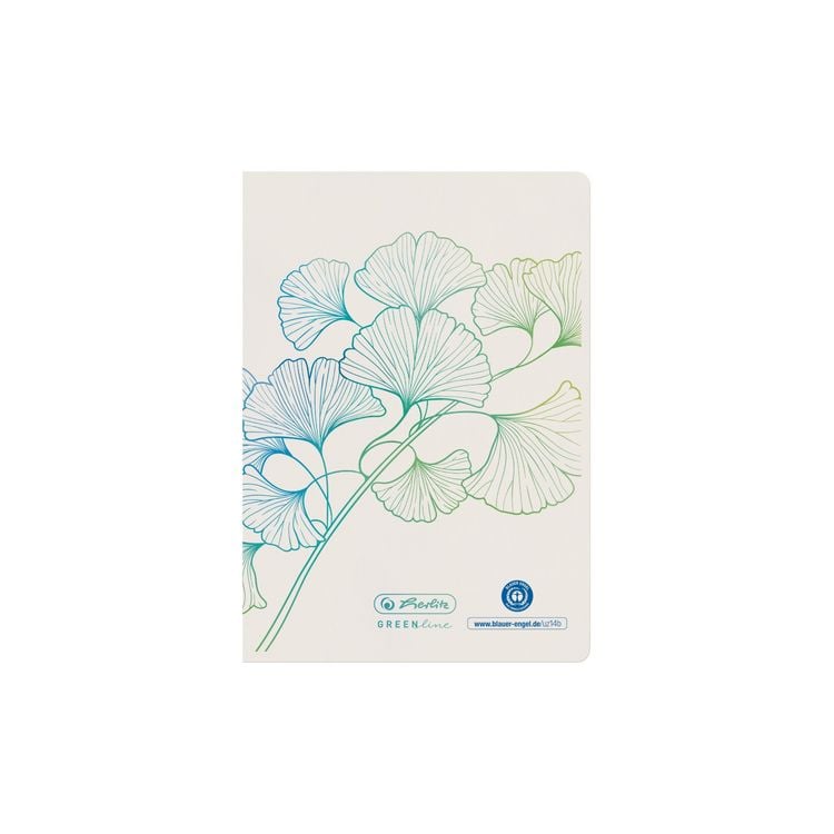 Produktbild: Herlitz Notizheft A6 32Blatt liniert Motiv GREENline Ginkgo