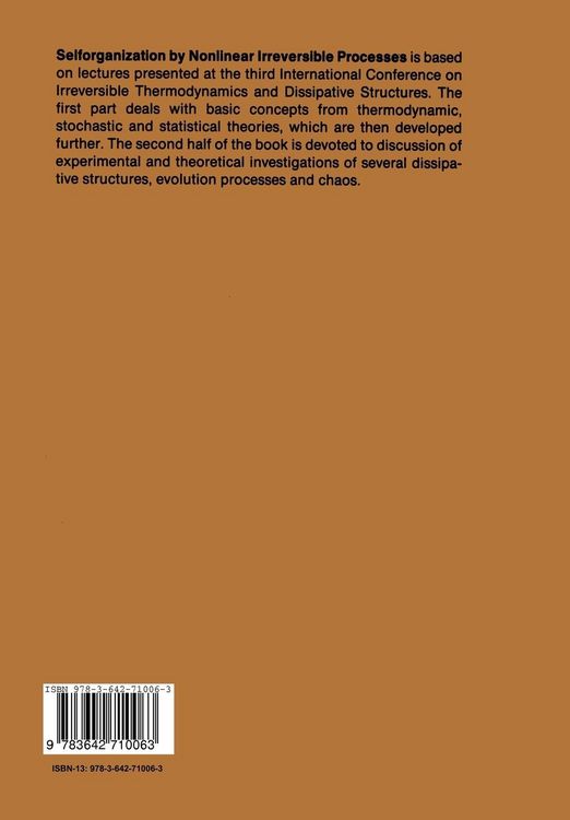 Produktbild: Selforganization by Nonlinear Irreversible Processes