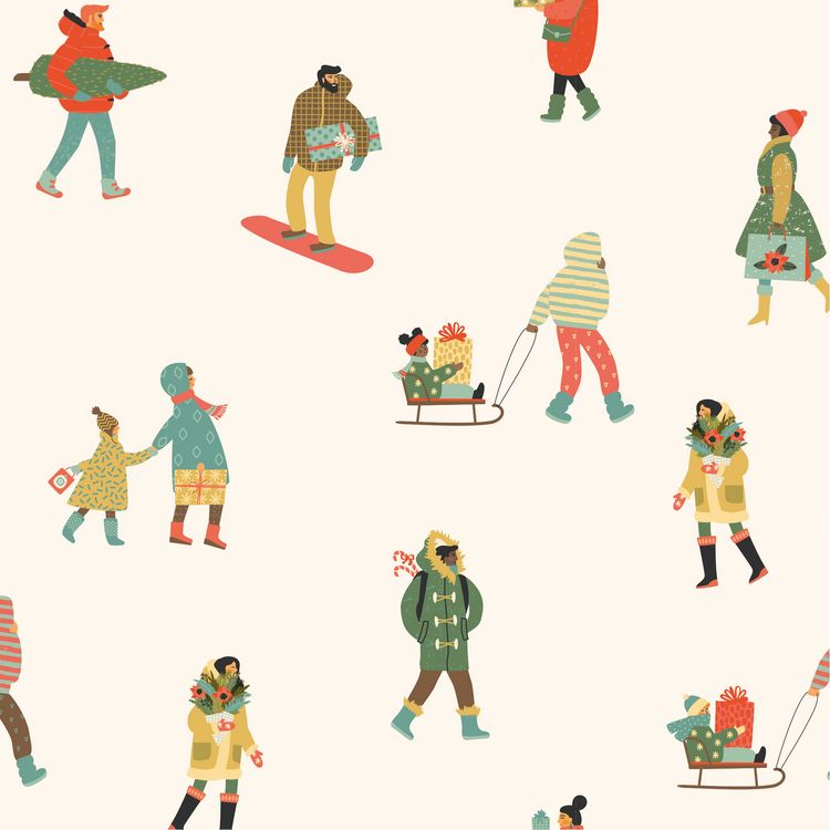 Produktbild: Geschenkpapier Set Weihnachten: Wintertrubel (Diversity, Diversit&auml;t) f&uuml;r Kinder und Erwachsene