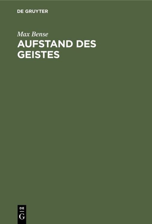 Produktbild: Aufstand des Geistes
