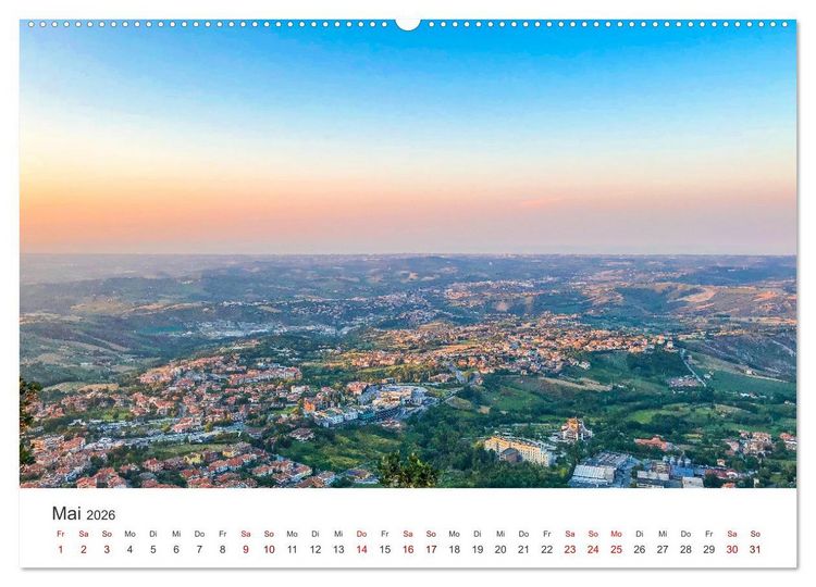 Produktbild: San Marino - Eine Reise in den wundersch&ouml;nen Zwergstaat. (hochwertiger Premium Wandkalender 2026 DIN A2 quer), Kunstdruck in Hochglanz