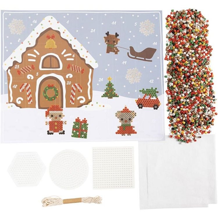 Produktbild: Creativ Company DIY NABBI BioBeads B&uuml;gelperlen Adventskalender, 24 Designs