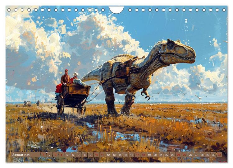Produktbild: Meine Freunde sind Dinosaurier (Wandkalender 2026 DIN A4 quer), CALVENDO Monatskalender