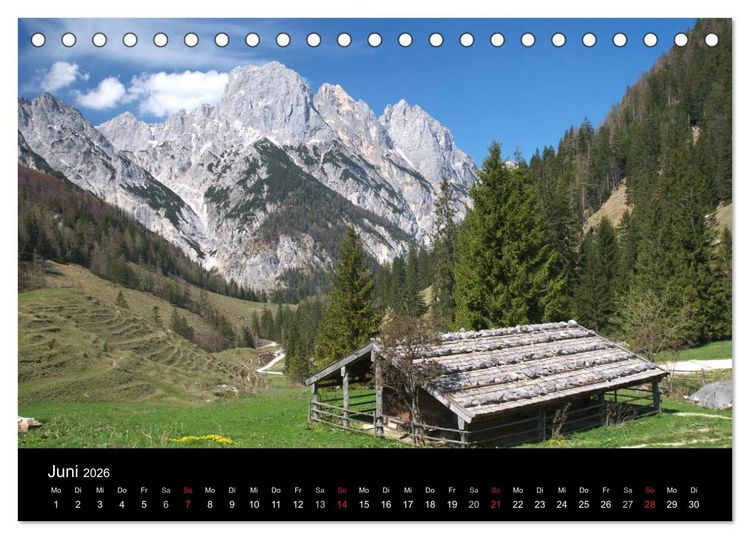 Produktbild: Berge, T&auml;ler & Seen (Tischkalender 2026 DIN A5 quer), CALVENDO Monatskalender