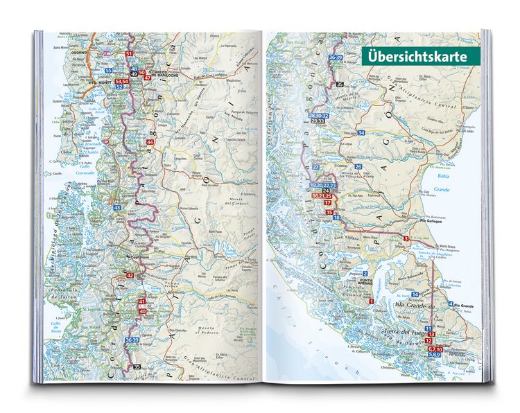 Produktbild: KOMPASS Wanderf&uuml;hrer Patagonien und Feuerland, 55 Touren mit Extra-Tourenkarte
