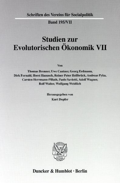 Produktbild: Studien zur Evolutorischen &Ouml;konomik VII.