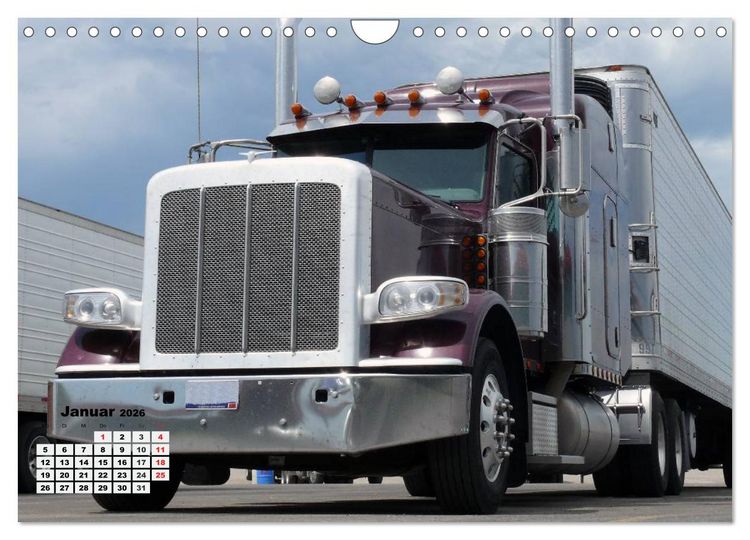 Produktbild: US-Trucks. Faszination Langhauber (Wandkalender 2026 DIN A4 quer), CALVENDO Monatskalender
