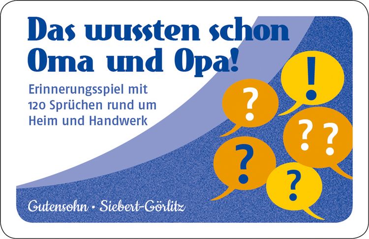 Produktbild: Das wussten schon Oma und Opa! (Kartenspiel)