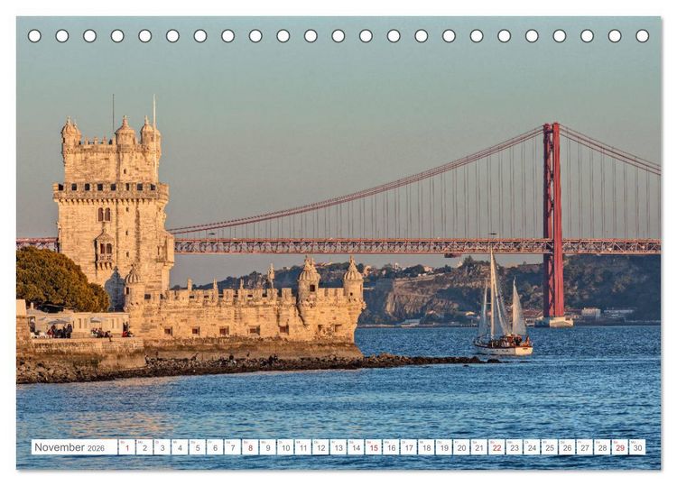 Produktbild: Portugal, der bunte S&uuml;den Europas (Tischkalender 2026 DIN A5 quer), CALVENDO Monatskalender
