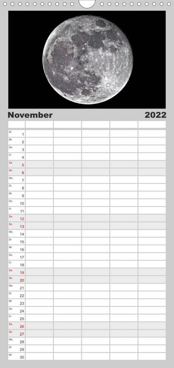 Produktbild: Familienplaner Himmlische Impressionen (Wandkalender 2022 , 21 cm x 45 cm, hoch)