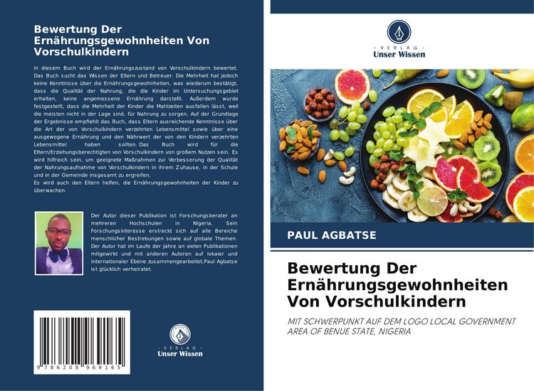 Produktbild: Bewertung Der Ern&auml;hrungsgewohnheiten Von Vorschulkindern