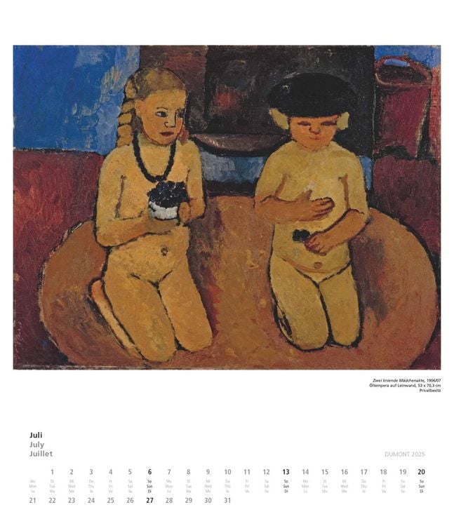 Produktbild: Paula Modersohn-Becker 2025 - Kunstkalender - Wandkalender