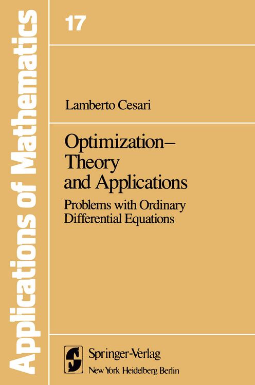 Produktbild: Optimization&mdash;Theory and Applications