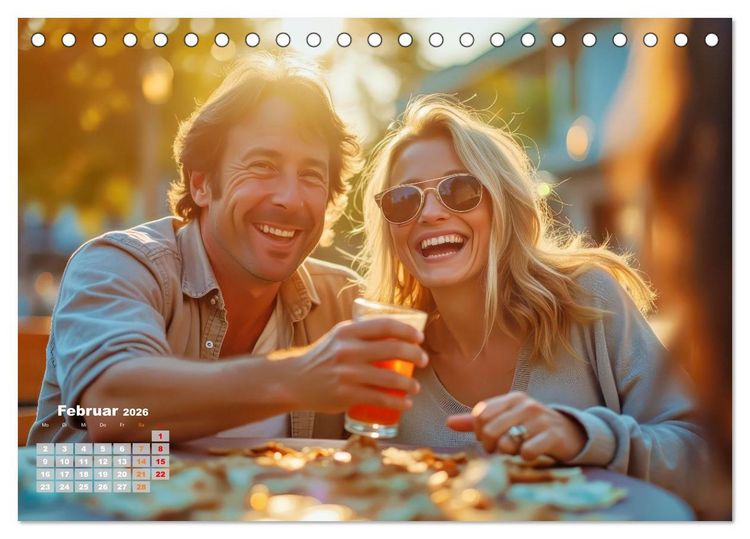 Produktbild: Gl&uuml;ckliche Momente des Lebens (Tischkalender 2026 DIN A5 quer), CALVENDO Monatskalender