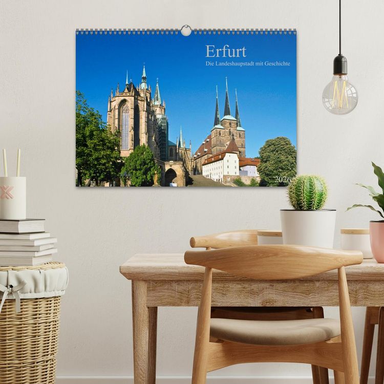 Produktbild: Erfurt - Die Landeshauptstadt mit Geschichte (Wandkalender 2026 DIN A3 quer), CALVENDO Monatskalender