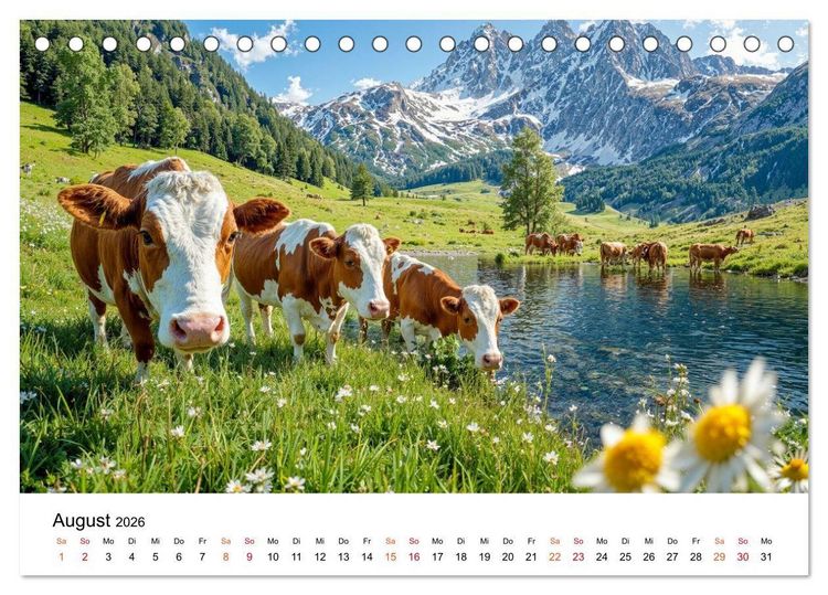 Produktbild: Tierische Jahreszeiten (Tischkalender 2026 DIN A5 quer), CALVENDO Monatskalender