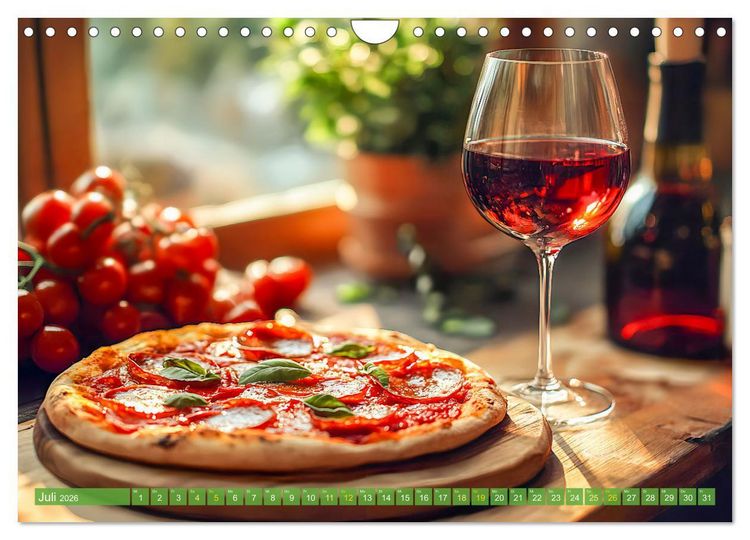 Produktbild: Pizza f&uuml;r Genie&szlig;er! - Erleben Sie jeden Monat neue Pizza-Momente (Wandkalender 2026 DIN A4 quer), CALVENDO Monatskalender