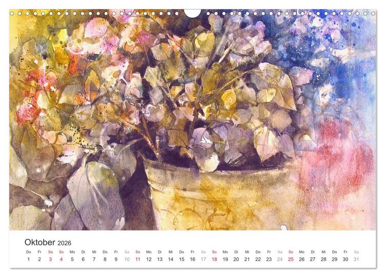 Produktbild: Bl&uuml;tenzauber - Aquarelle von ECKARD FUNCK (Wandkalender 2026 DIN A3 quer), CALVENDO Monatskalender