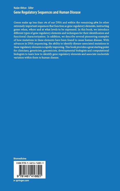 Produktbild: Gene Regulatory Sequences and Human Disease