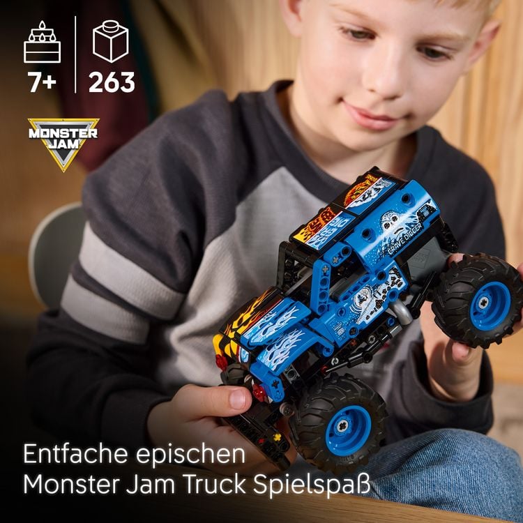 Produktbild: LEGO Technic 42219 Monster Jam Grave Digger Feuer und Eis, Spielzeug