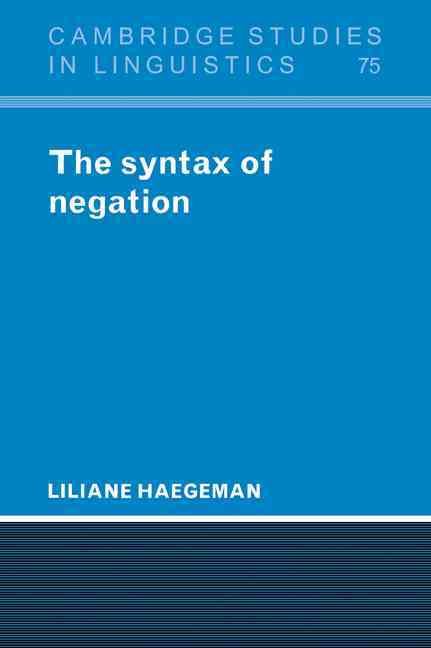 Produktbild: The Syntax of Negation