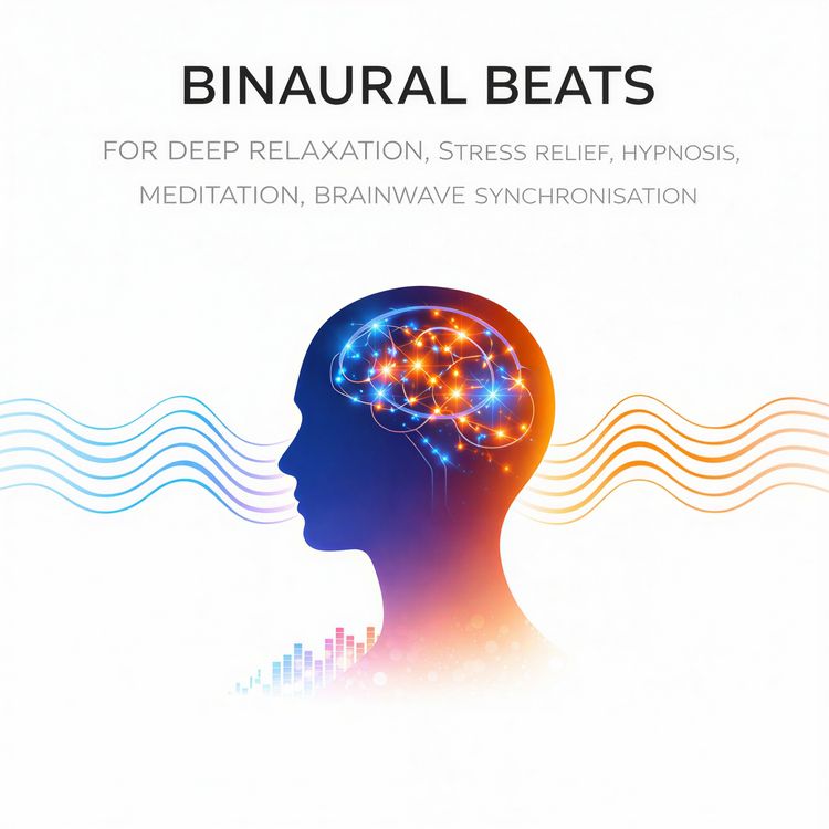 Produktbild: Binaural Beats for Deep Relaxation, Stress Relief, Hypnosis, Meditation, Brainwave Synchronisation