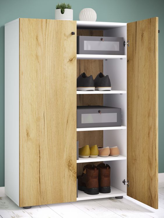 Produktbild: XL Holz Gro&szlig;er Schuhschrank Schuhkommode Lona 5