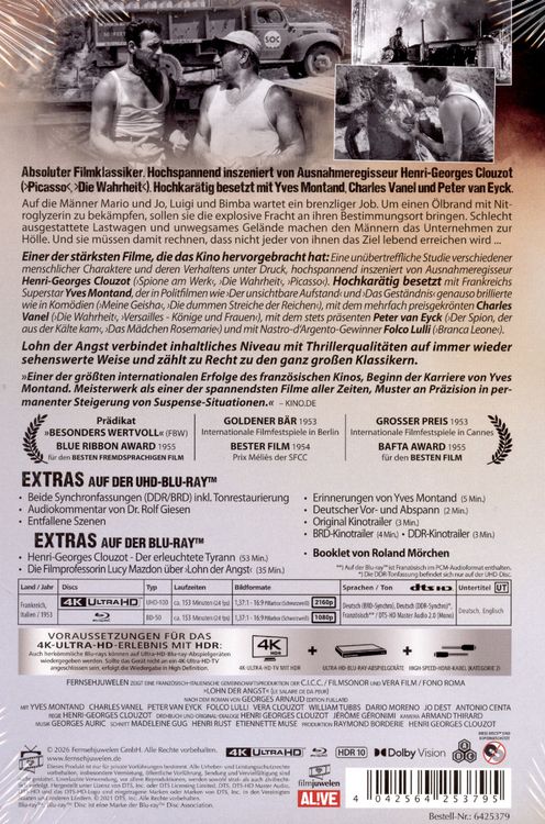 Produktbild: Lohn der Angst - 2-Disc Limited Collector's Edition Mediabook (4K Ultra HD + Blu-ray)