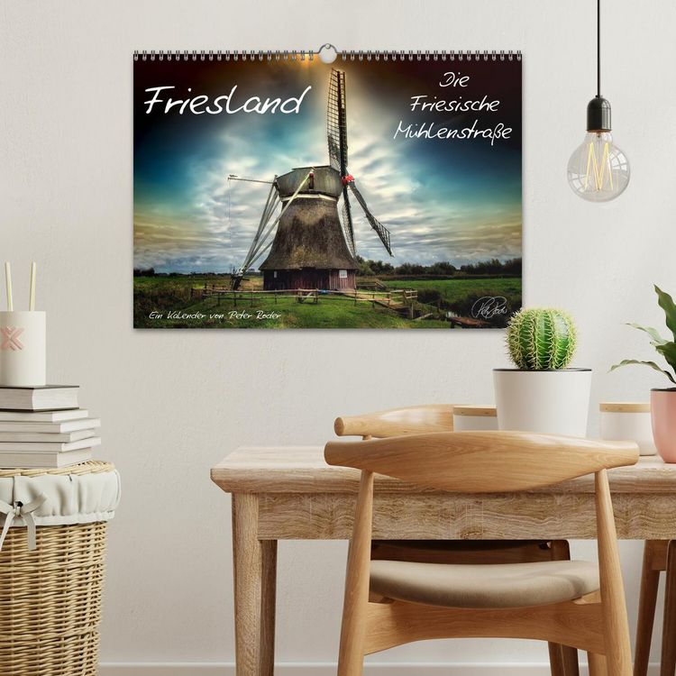 Produktbild: Friesland - Die Friesische M&uuml;hlenstra&szlig;e (Wandkalender 2026 DIN A3 quer), CALVENDO Monatskalender