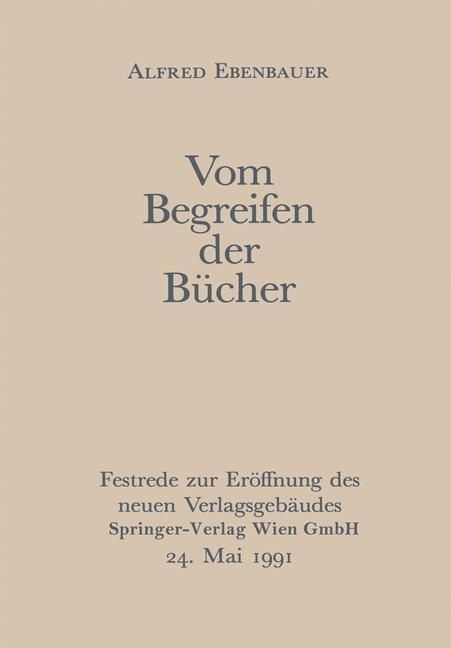 Produktbild: Vom Begreifen der B&uuml;cher