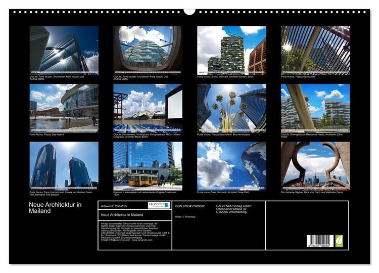 Produktbild: Neue Architektur in Mailand (Wandkalender 2026 DIN A2 quer), CALVENDO Monatskalender