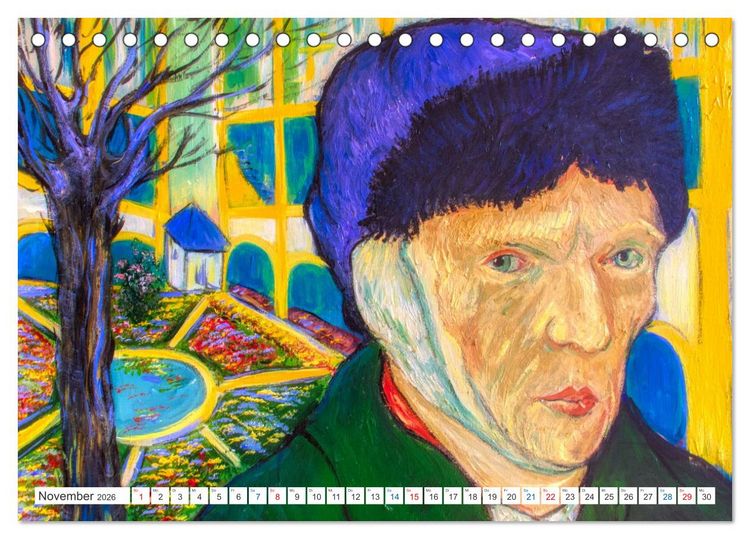 Produktbild: Van Gogh - neu interpretiert (Tischkalender 2026 DIN A5 quer), CALVENDO Monatskalender