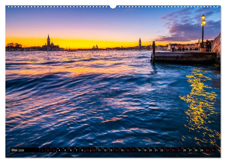 Produktbild: Venedig - Pal&auml;ste, Br&uuml;cken und Kan&auml;le (Wandkalender 2026 DIN A2 quer), CALVENDO Monatskalender